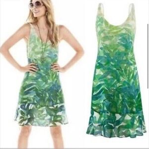 CAbi‎ Castaway Frond Chiffon Tropical Fairy Dress